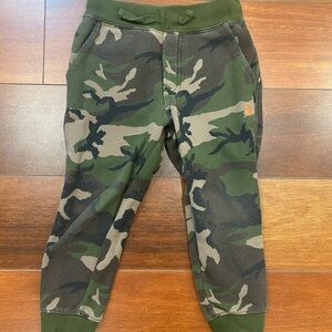 Ralph Lauren Polo - Boys Green Camo Sweatpants - Size 4/4T